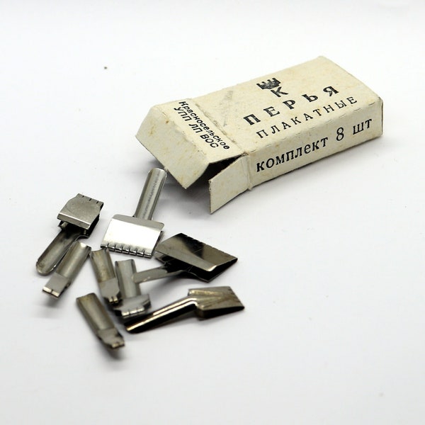 Set of 8 poster nibs, not used Made in USSR