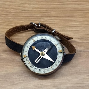 Military compass Vintage wrist compass of Adryanov Made in USSR For gift