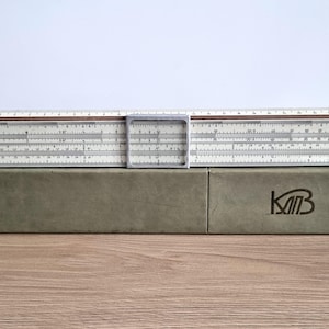 Regla de cálculo de madera antigua, herramienta matemática logarítmica de la URSS, 1957