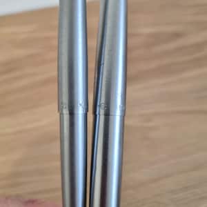 Zestaw zabytkowego pióra wiecznego i długopisu ZSRR: stalówka ze złota 14-karatowego, Sojuz, Moskwa 80 zdjęcie 7