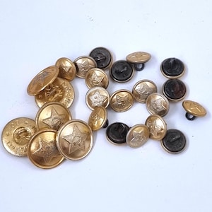 Vintage Button of Soviet Army Military Buttons Soviet Militaria Made in Soviet Union USSR