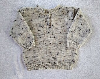 Handknit jumper for 6-9 month baby. Ready to ship