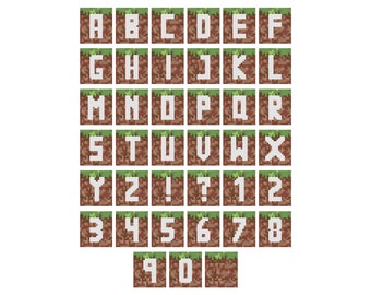 minecraft alphabet etsy