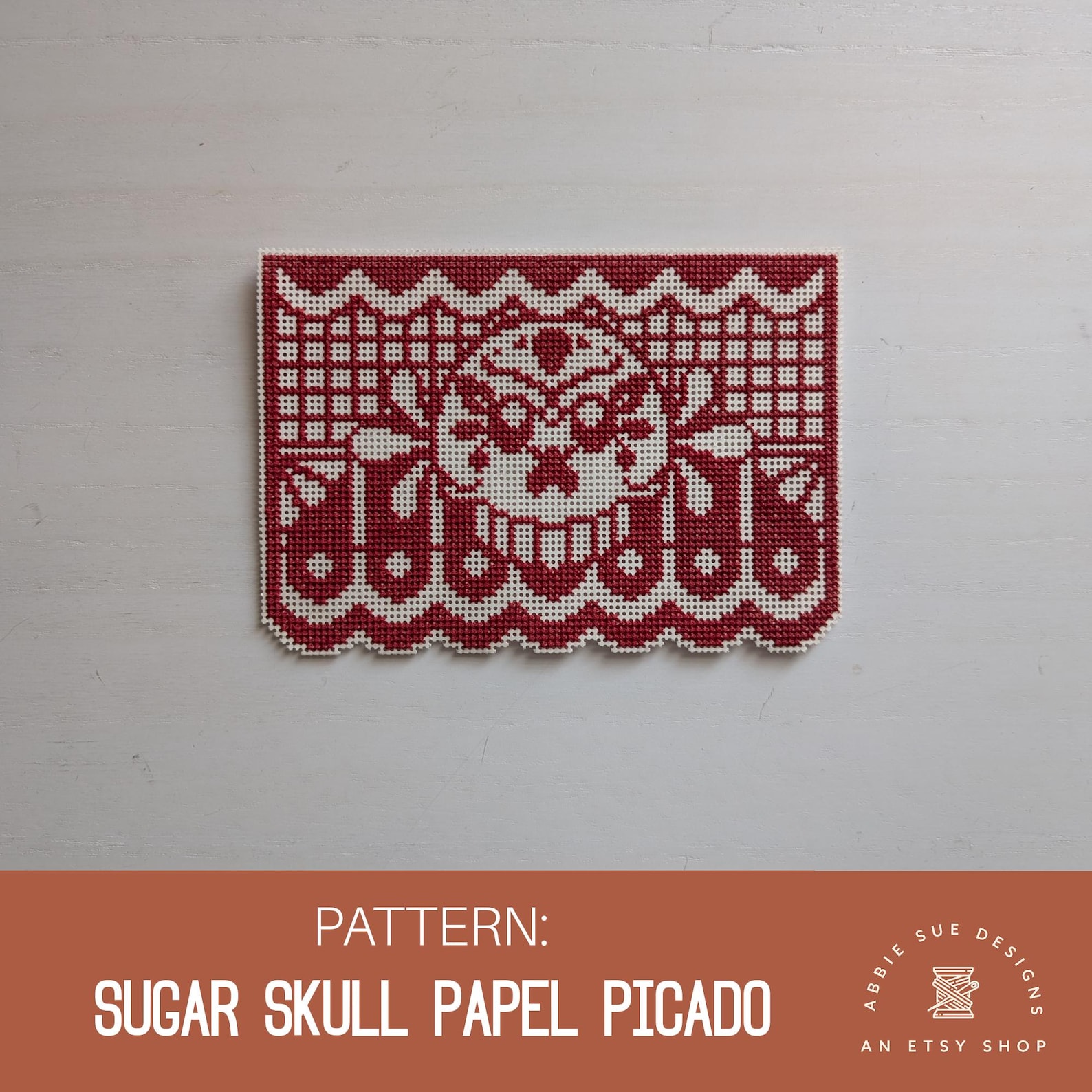 PATTERN | Sugar Skull Papel Picado Cross Stitch Pattern PDF - Etsy