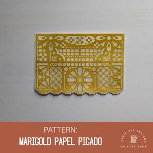 WZÓR | Wzór ściegu krzyżowego Marigold Papel Picado w formacie PDF