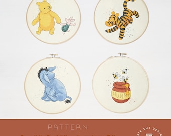 PATTERN | Classic Pooh and Friends Cross Stitch Pattern PDF Set