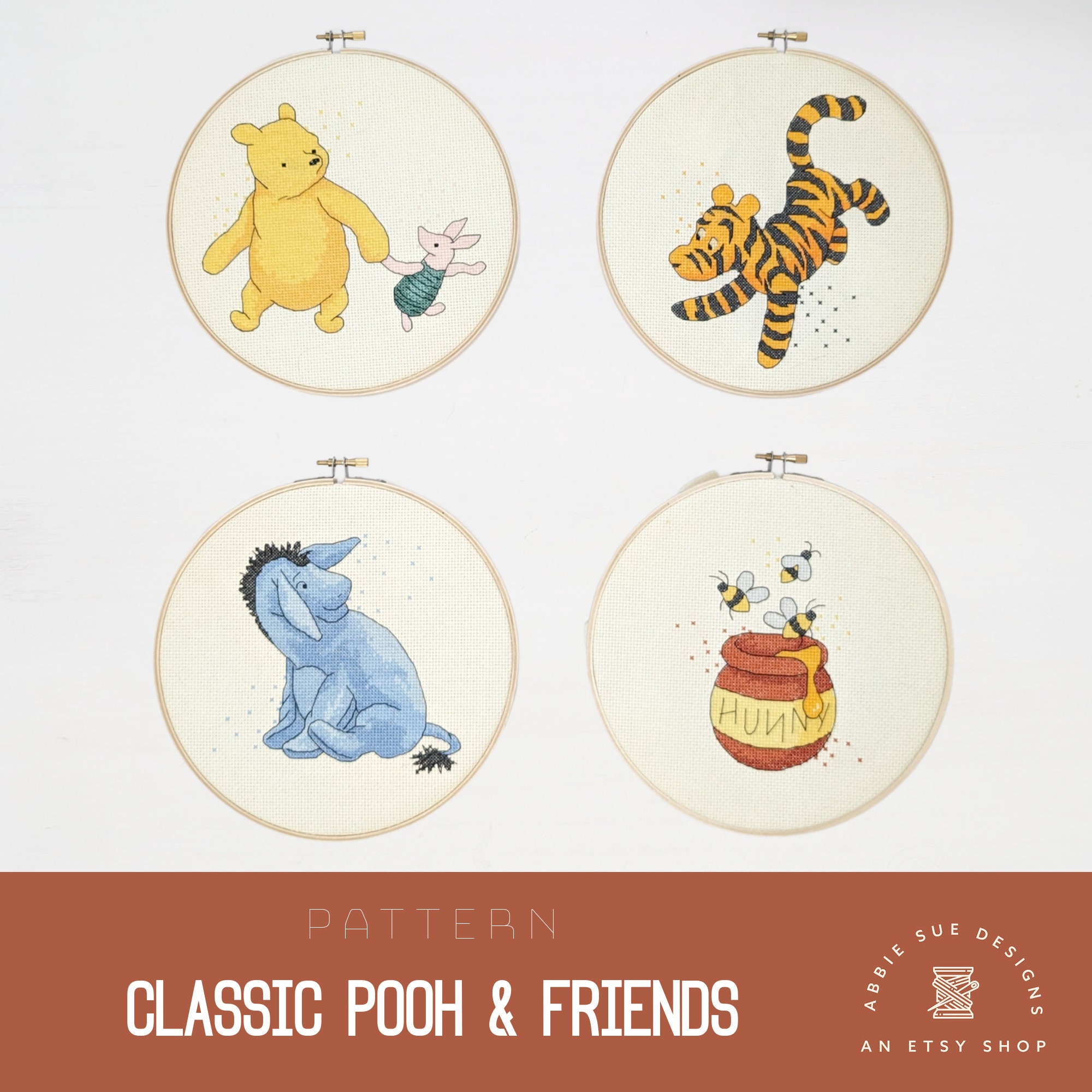 PATTERN | Classic Pooh and Friends Cross Stitch Pattern PDF Set - Etsy