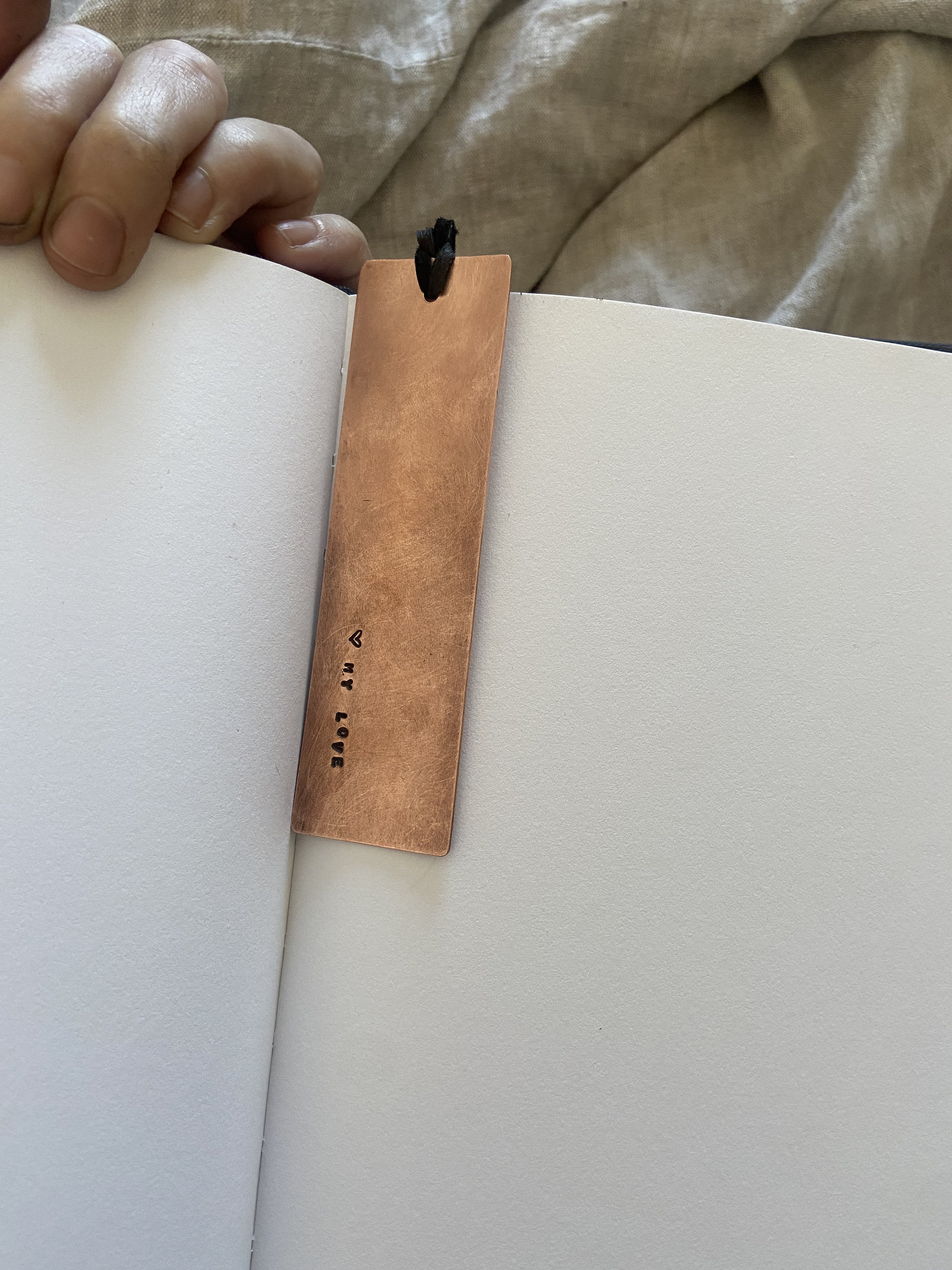 Copper Personalized Bookmark Quote Hand Stamped Original Book - Etsy