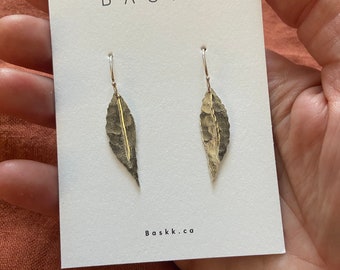 Willow leaf earrings sterling silver