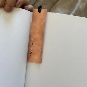 Copper personalized bookmark quote anniversary present 7 hand stamped original book mark image 6