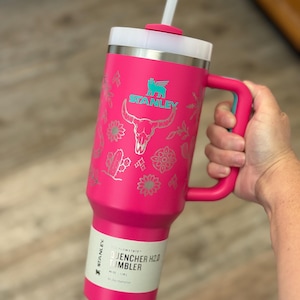 Western Stanley 40oz Tumbler | Cowboy | Cowgirl | Authentic Stanley | Laser Engraved | Custom Gift | Tumbler | Western Style
