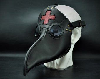 Máscara de Doctor de la Peste - Máscara Facial de Doctor de la Peste - Disfraz de Doctor de la Peste - Máscara de Cuero de Doctor de la Peste - Máscara Steampunk de Cosplay - Dr.