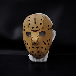 Jason Mask - Leather Jason Voorhees Mask - Jason Voorhees Costume - Friday The 13th Mask - Hockey Horror Mask - Halloween Movie Mask