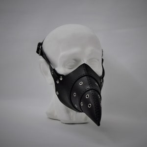 Plague Doctor Half Mask - Plague Doctor Face Mask - Plague Doctor Beak - Leather Mask - Half Plague Doctor Mask - Plague Half Mask - Dr Bird