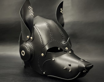 Leather Dog Mask - Pup Hood - Leather Puppy Mask - PuppyPlay Gear - Puppy Hood - BDSM Dog Mask - Pup Mask - Puppy Play - Pup Play - Woof Paw