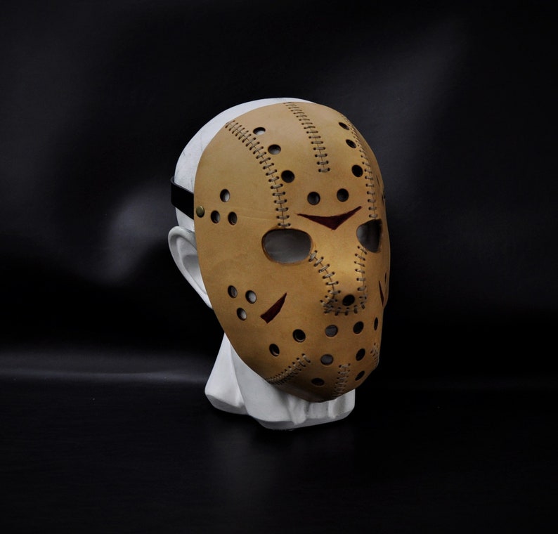 Jason Mask Leather Jason Voorhees Mask Jason Voorhees Costume Friday The 13th Mask Hockey Horror Mask Halloween Movie Mask image 4