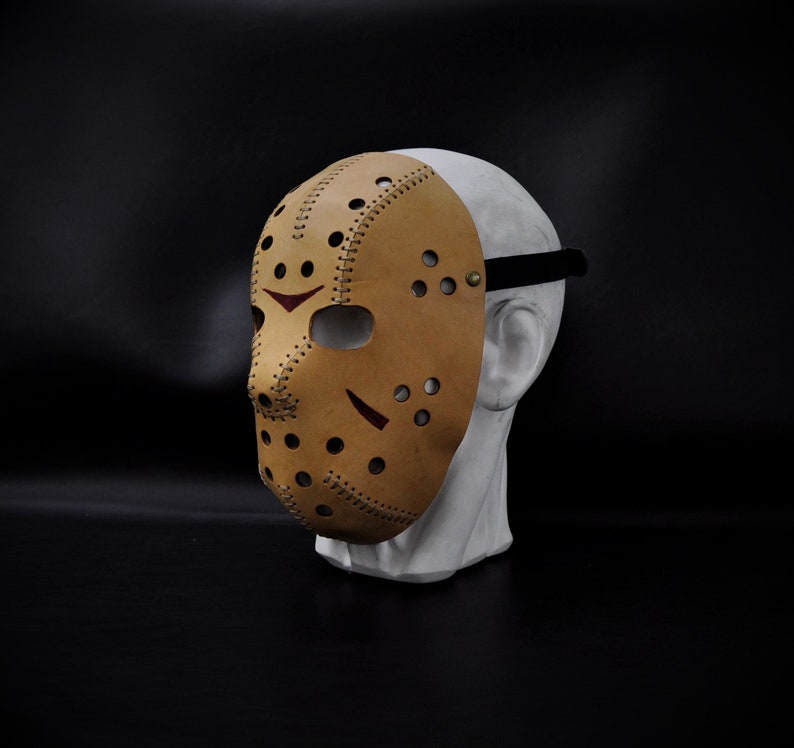 Jason Mask Leather Jason Voorhees Mask Jason Voorhees Costume Friday The 13th Mask Hockey Horror Mask Halloween Movie Mask image 2