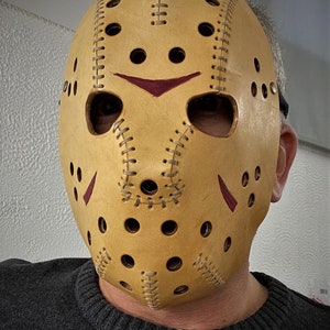 Jason Mask Leather Jason Voorhees Mask Jason Voorhees Costume Friday The 13th Mask Hockey Horror Mask Halloween Movie Mask image 7