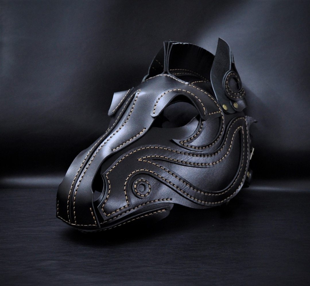 Leather Horse Mask Ponyplay Mask BDSM Mask Pet Play Gear Ponyplay
