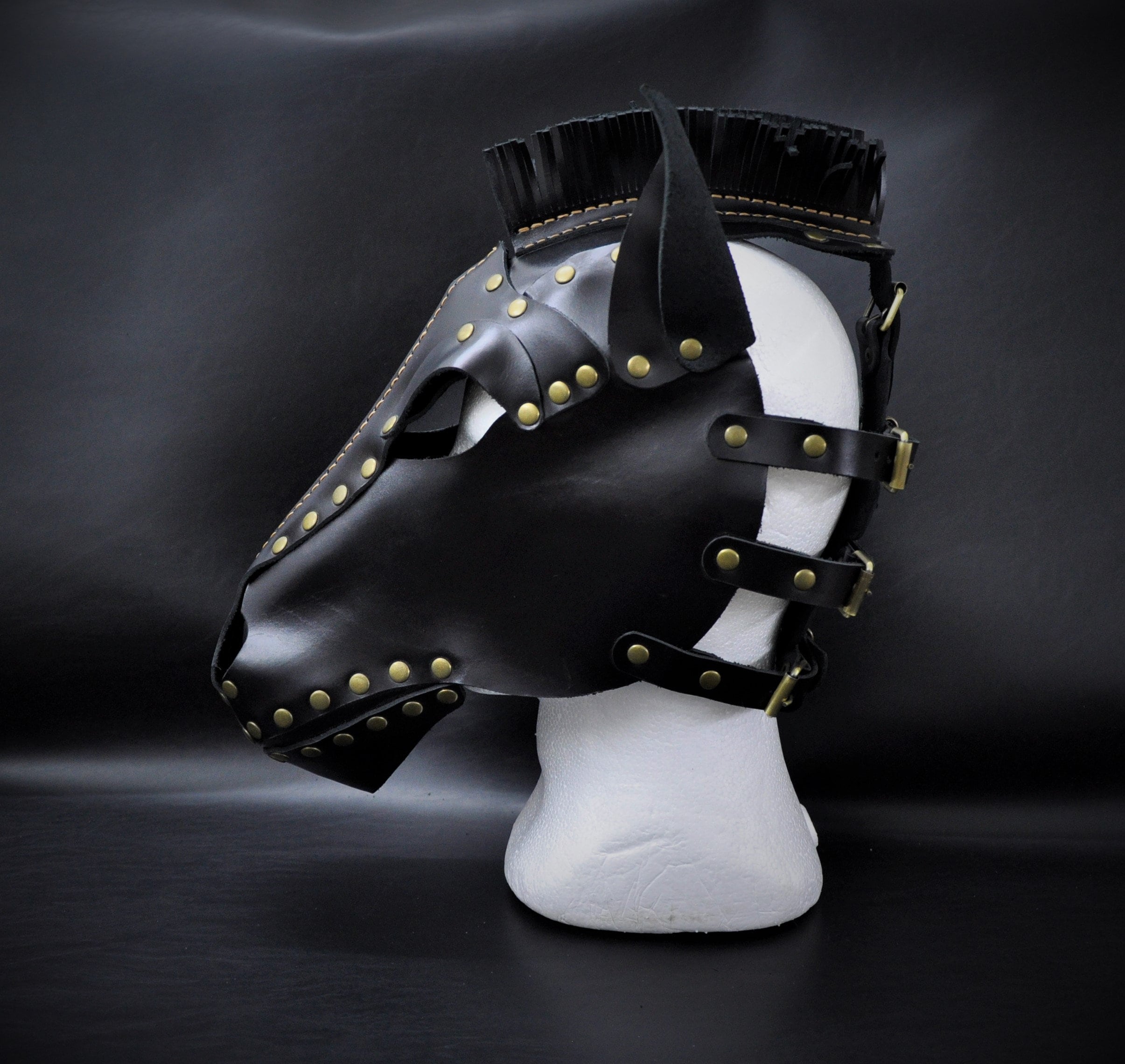 Leather Horse Mask Ponyplay Mask BDSM Mask Pet Play Gear Etsy