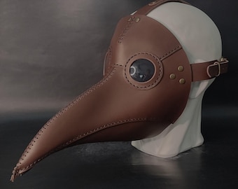Máscara de Doctor de la Peste - Máscara Facial de Doctor de la Peste - Disfraz de Doctor de la Peste - Máscara de Cuero de Doctor de la Peste - Máscara Steampunk de Cosplay - Dr.