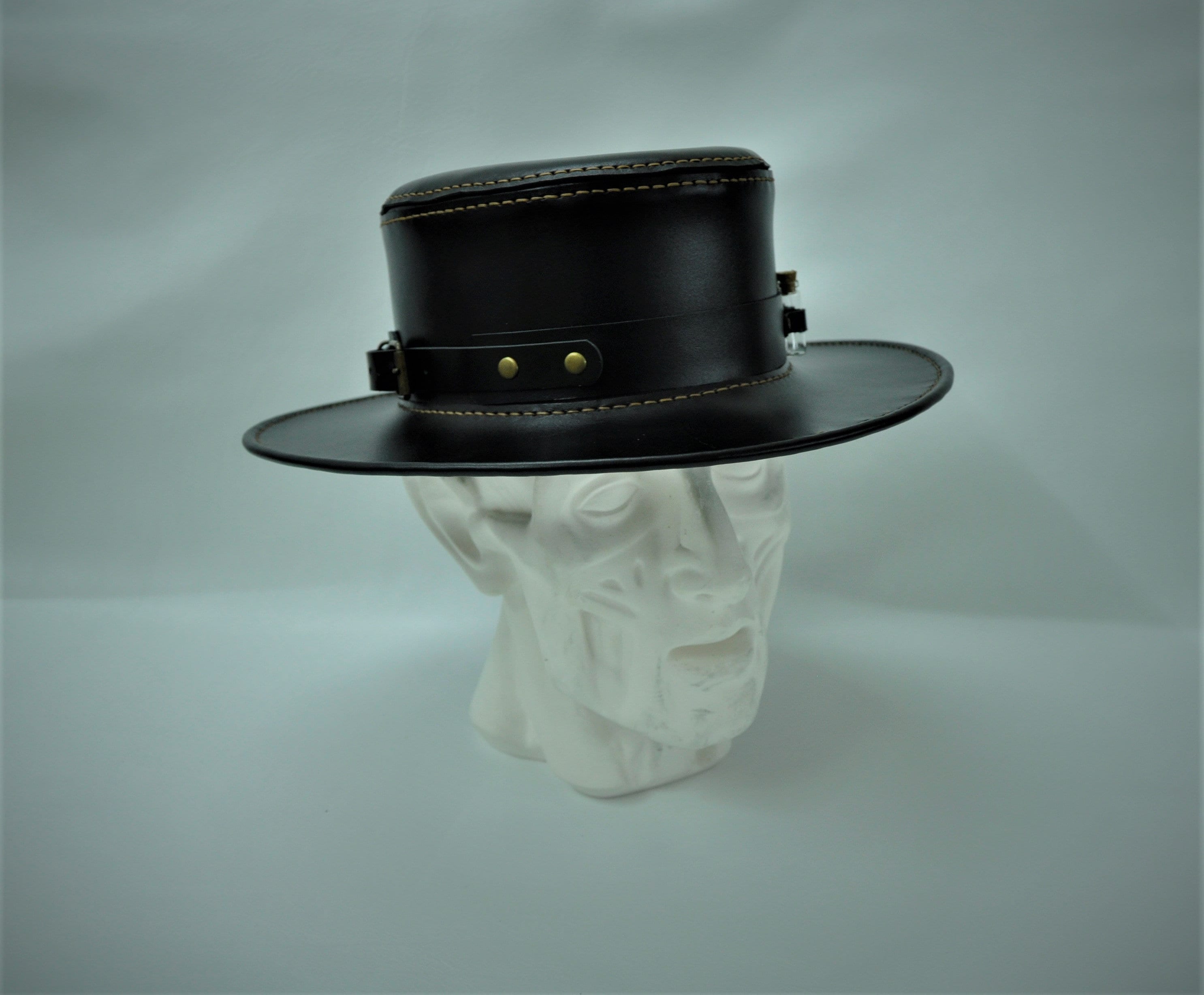 Gothic PU Leather Plague Doctor Top Hat