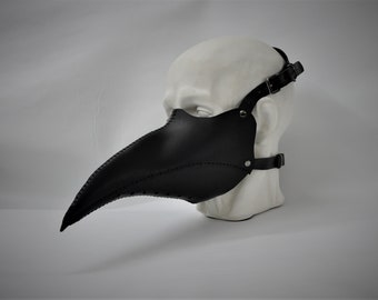 Máscara de Doctor de la Peste Mediana - Máscara Facial de Doctor de la Peste - Pico de Doctor de la Peste - Máscara de Cuero - Media Máscara de Doctor de la Peste - Media Máscara de Doctor de la Peste - Dr. Bird
