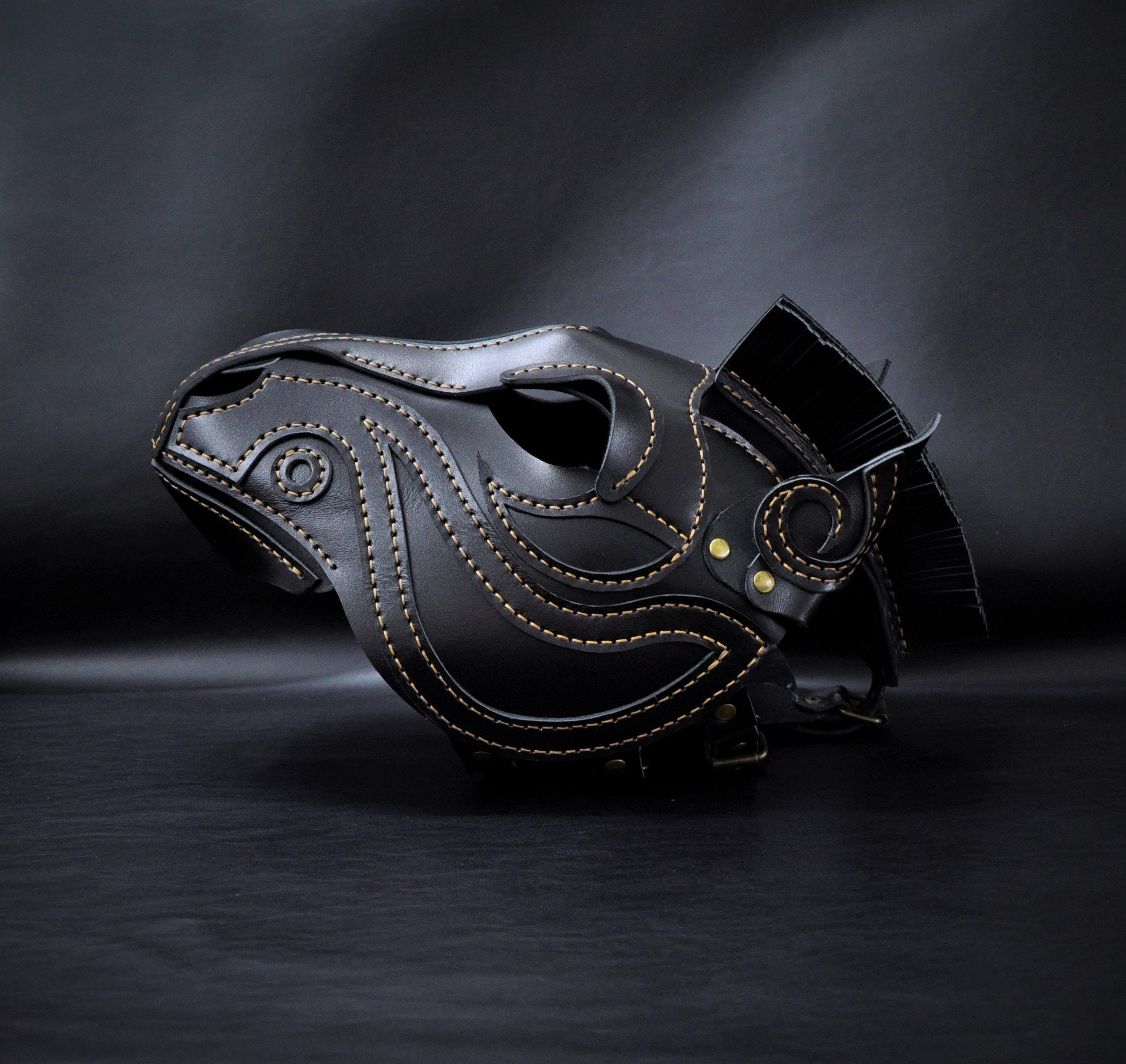 Leather Horse Mask Ponyplay Mask BDSM Mask Pet Play Gear Etsy