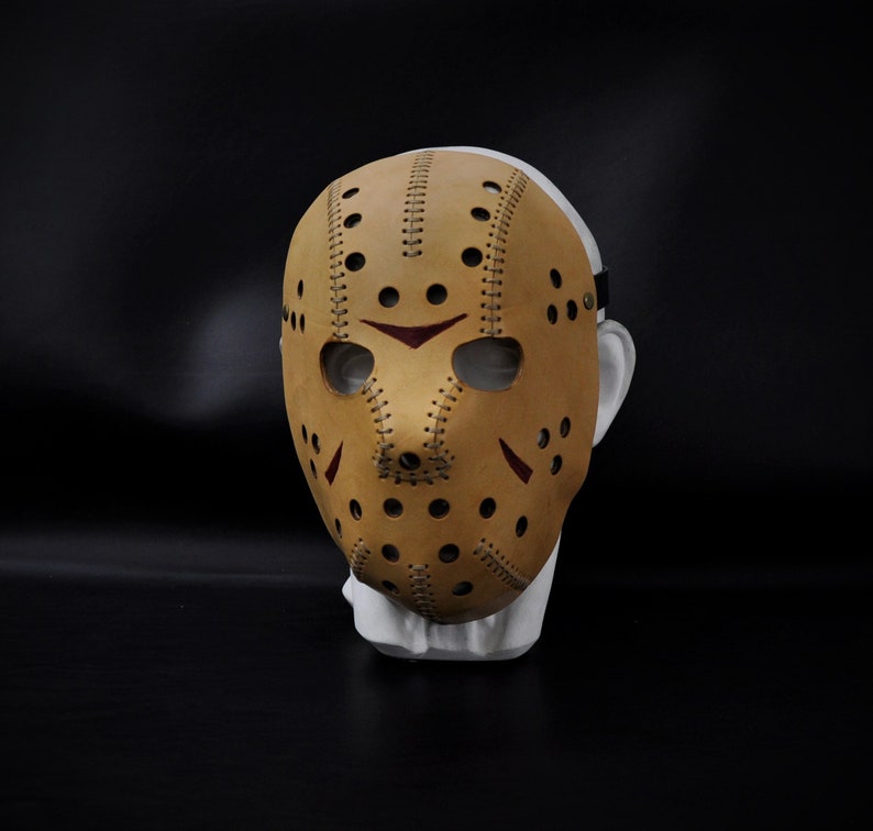 Jason Mask Leather Jason Voorhees Mask Jason Voorhees Costume Friday The 13th Mask Hockey Horror Mask Halloween Movie Mask image 1