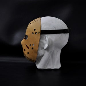 Jason Mask Leather Jason Voorhees Mask Jason Voorhees Costume Friday The 13th Mask Hockey Horror Mask Halloween Movie Mask image 3