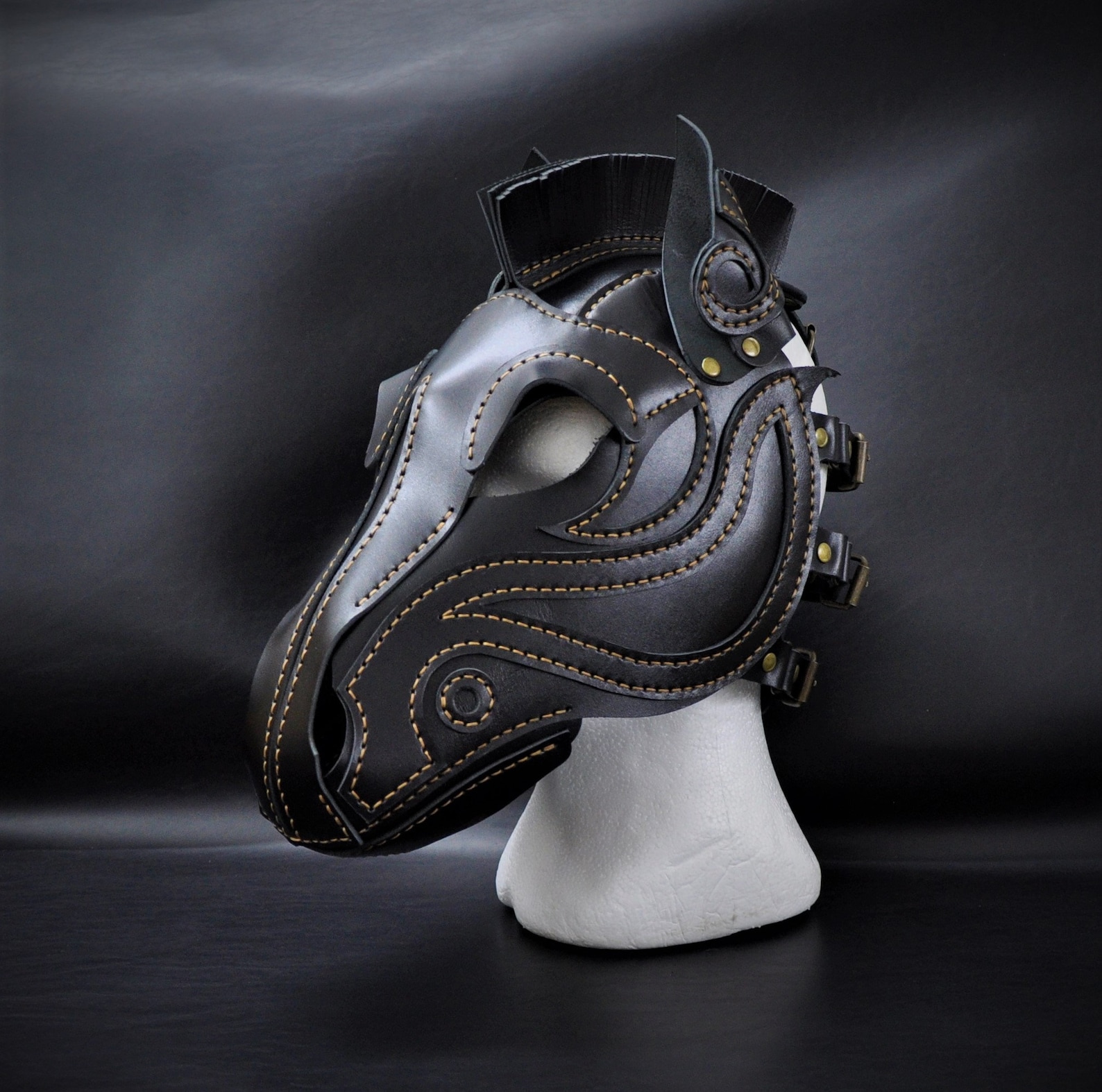 Leather Horse Mask Ponyplay Mask BDSM Mask Pet Play Gear Etsy