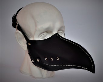 Máscara de Doctor de la Peste Media - Máscara facial de Doctor de la Peste - Disfraz de Doctor de la Peste - Máscara de cuero - Media máscara de Doctor de la Peste - Media máscara de la Peste - Dr