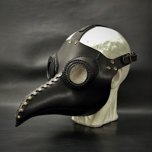 Plague Doctor Mask - Glasses Friendly Mask - Plague Doctor Costume - Leather Plague Doctor Mask - Cosplay Masquerade Steampunk Mask - Dr