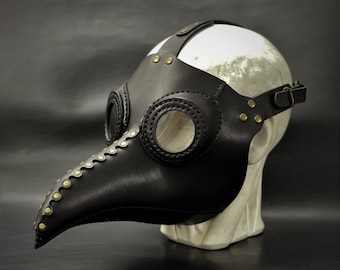 Plague Doctor Mask - Glasses Friendly Mask - Plague Doctor Costume - Leather Plague Doctor Mask - Cosplay Masquerade Steampunk Mask - Dr