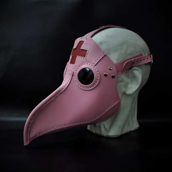 Pink Plague Doctor Mask - Plague Doctor Face Mask - Plague Doctor Costume - Plague Doctor Mask Pink - Bubonic Cosplay - Plague Nurse - Dr