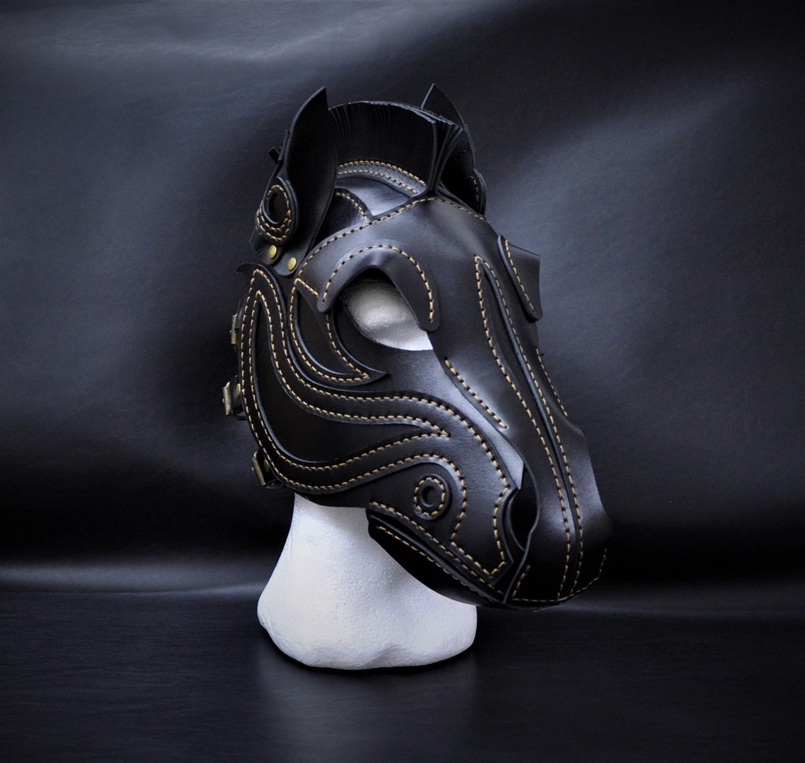 Leather Horse Mask Ponyplay Mask BDSM Mask Pet Play Gear Etsy