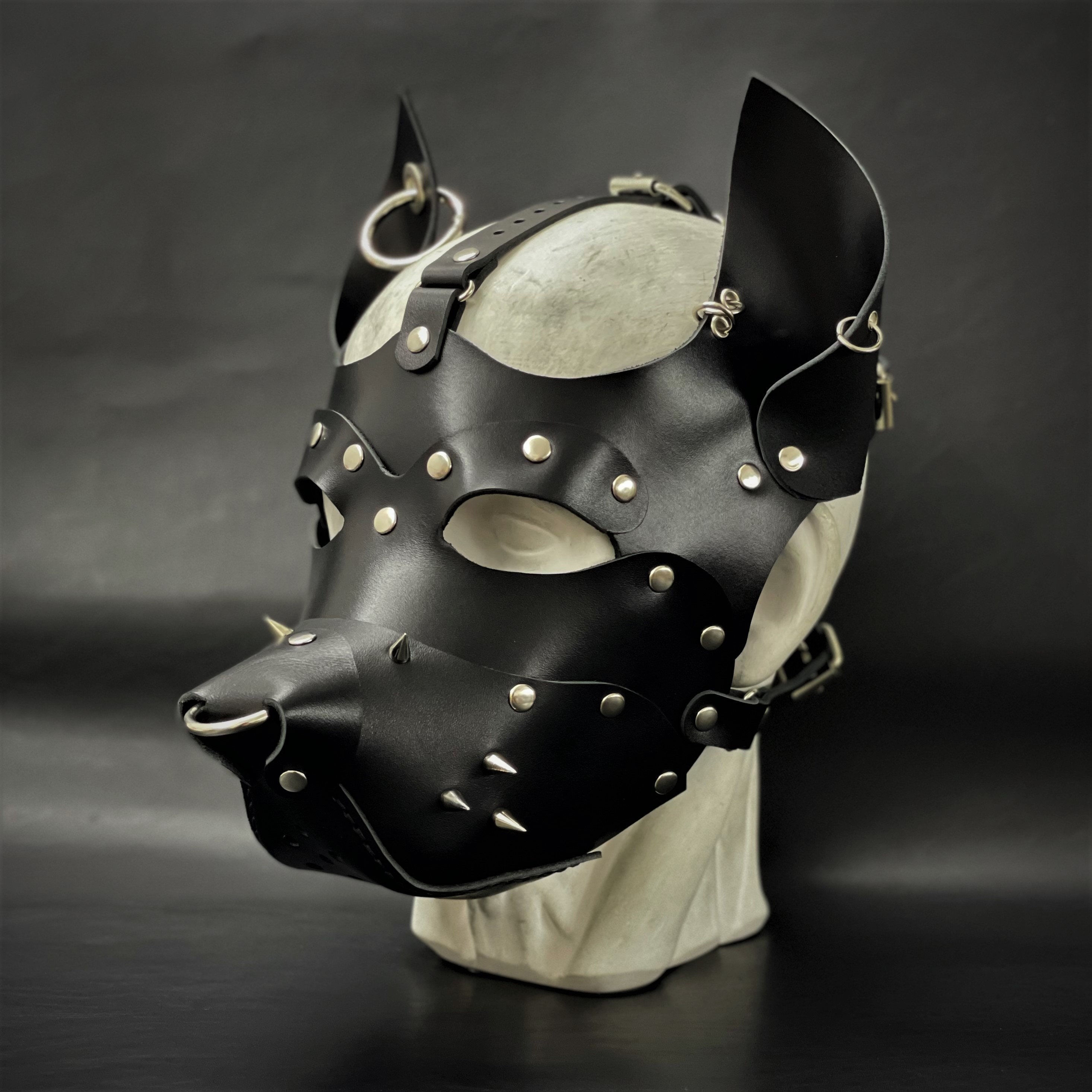個人装備 Blood-sucking spiked mask Gothic Skull Mask,cyber Goth Spike Studded Mask,gothic