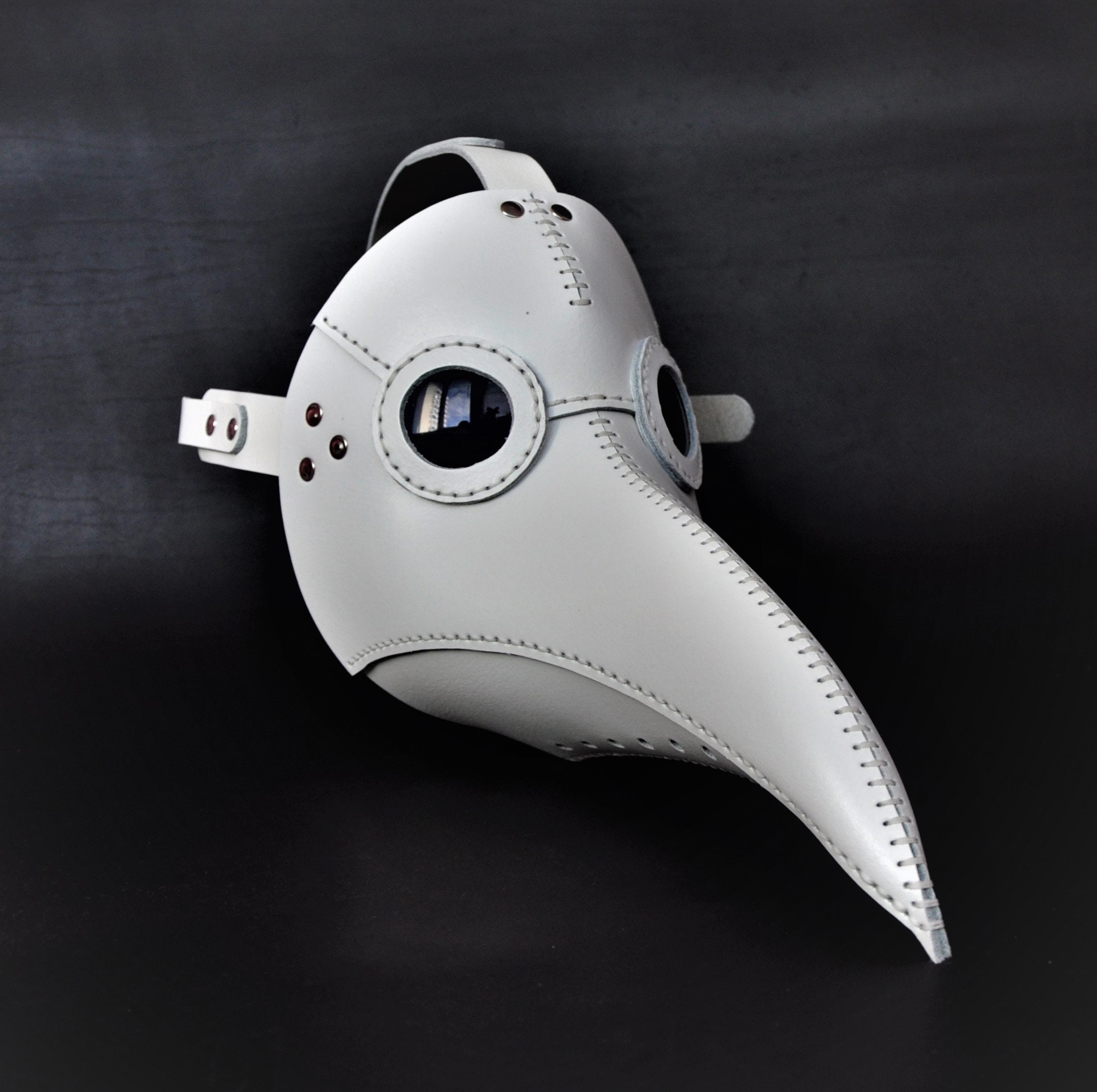Plague Doctor Mask White - Plague Doctor Mask - Plague Doctor Costume - Leather Plague Doctor Mask - Cosplay Masquerade Steampunk Mask - Dr