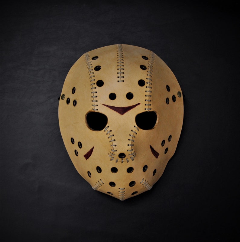 Jason Mask Leather Jason Voorhees Mask Jason Voorhees Costume Friday The 13th Mask Hockey Horror Mask Halloween Movie Mask image 8