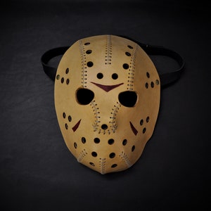 Jason Mask Leather Jason Voorhees Mask Jason Voorhees Costume Friday The 13th Mask Hockey Horror Mask Halloween Movie Mask image 6