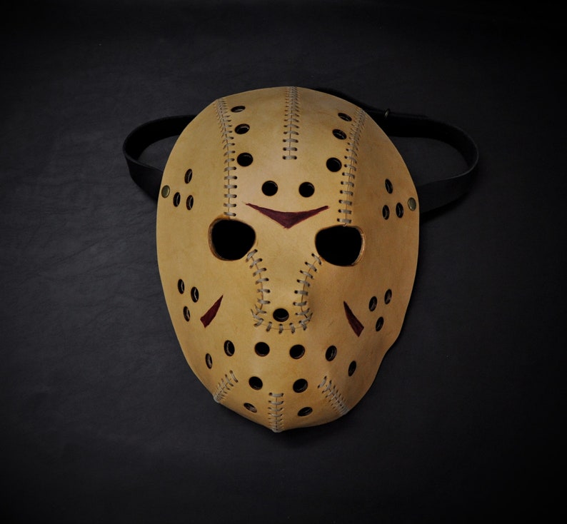 Jason Mask Leather Jason Voorhees Mask Jason Voorhees Costume Friday The 13th Mask Hockey Horror Mask Halloween Movie Mask image 6
