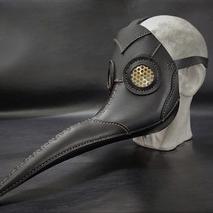 Plague Doctor Mask - Long Beak Plague Doctor - Plague Doctor Costume - Leather Plague Doctor Mask - Cosplay Masquerade Steampunk Mask - Dr
