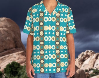 Retro 60s Hawaiian Shirt: Mid Century Modern Tiki Print