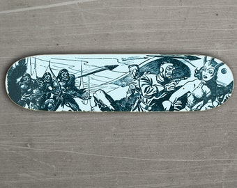 SPACE BATTLES! Science Fiction Space Comic Book Super Hero Skateboard Deck