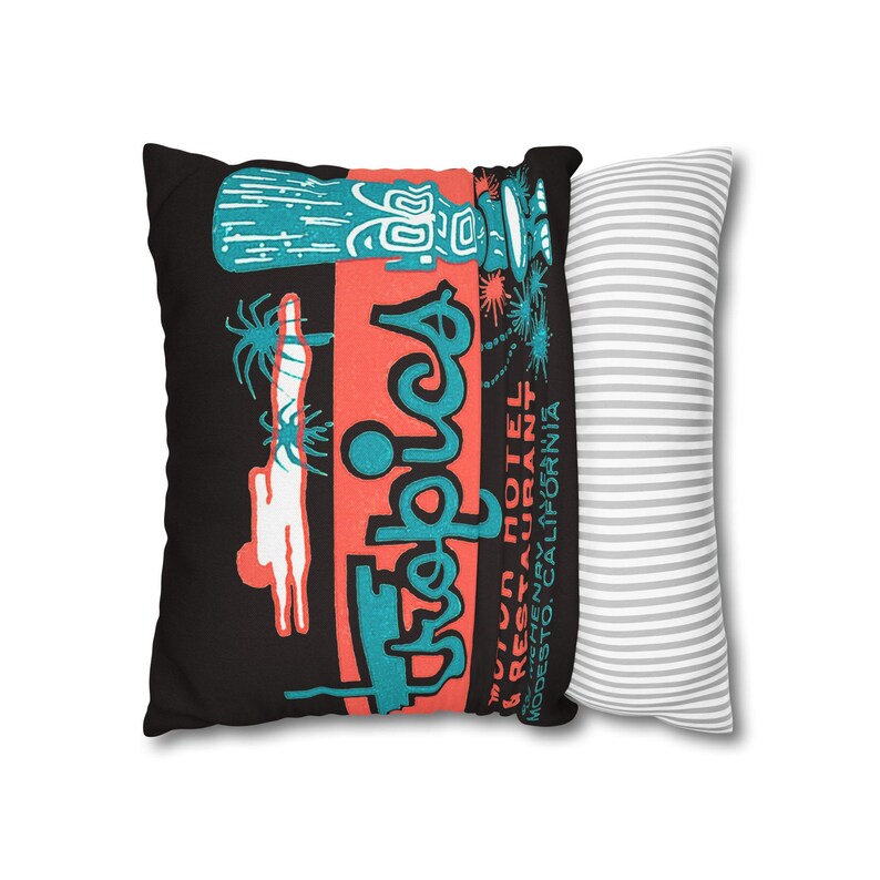 Taie d'oreiller MCM vintage Tiki Tropics Motel Restaurant vintage image 12