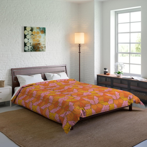 Bohemian Floral Comforter, Cozy Bedding Set, Perfect for Home Decor, Ideal Gift for Housewarming, Summer Vibes, Vibrant Bedroom Decor