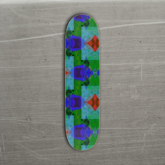 Retro 50s Mid Century Painted PatternThrowback Skateboard Deck (say that 3 times fast)
