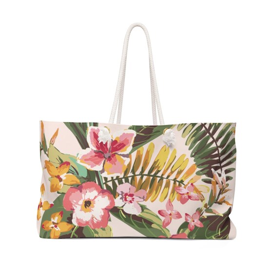 Vintage Floral Wallpaper Pattern Weekender Bag, Get outta town!