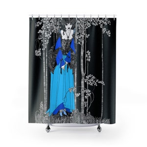 Art Nouveau Aubrey Beardsley drawing Shower Curtain