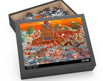 Thailand buddist tapestry-mural Puzzle (120, 252, or 500-Piece). The Perfect Challenging Puzzle Gift